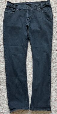 Levis 542 Pencil Jeans 14 Medium Faded Black Gray Low Rise Slim Straight 34x31